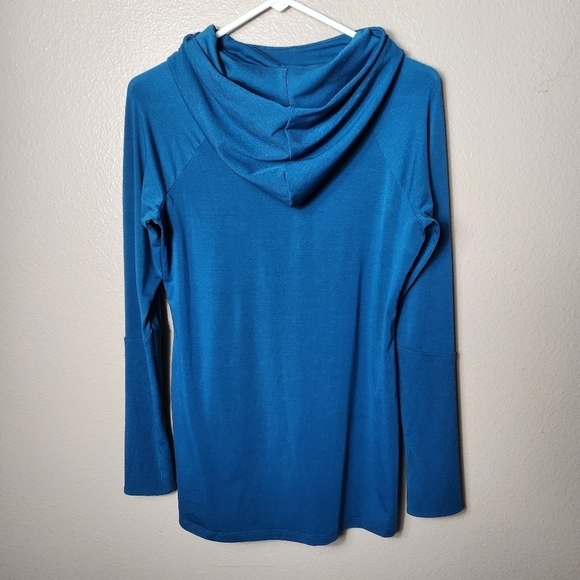 Athleta Teal Essence Cowlneck Hooded Tunic-Size S - Picture 5 of 8